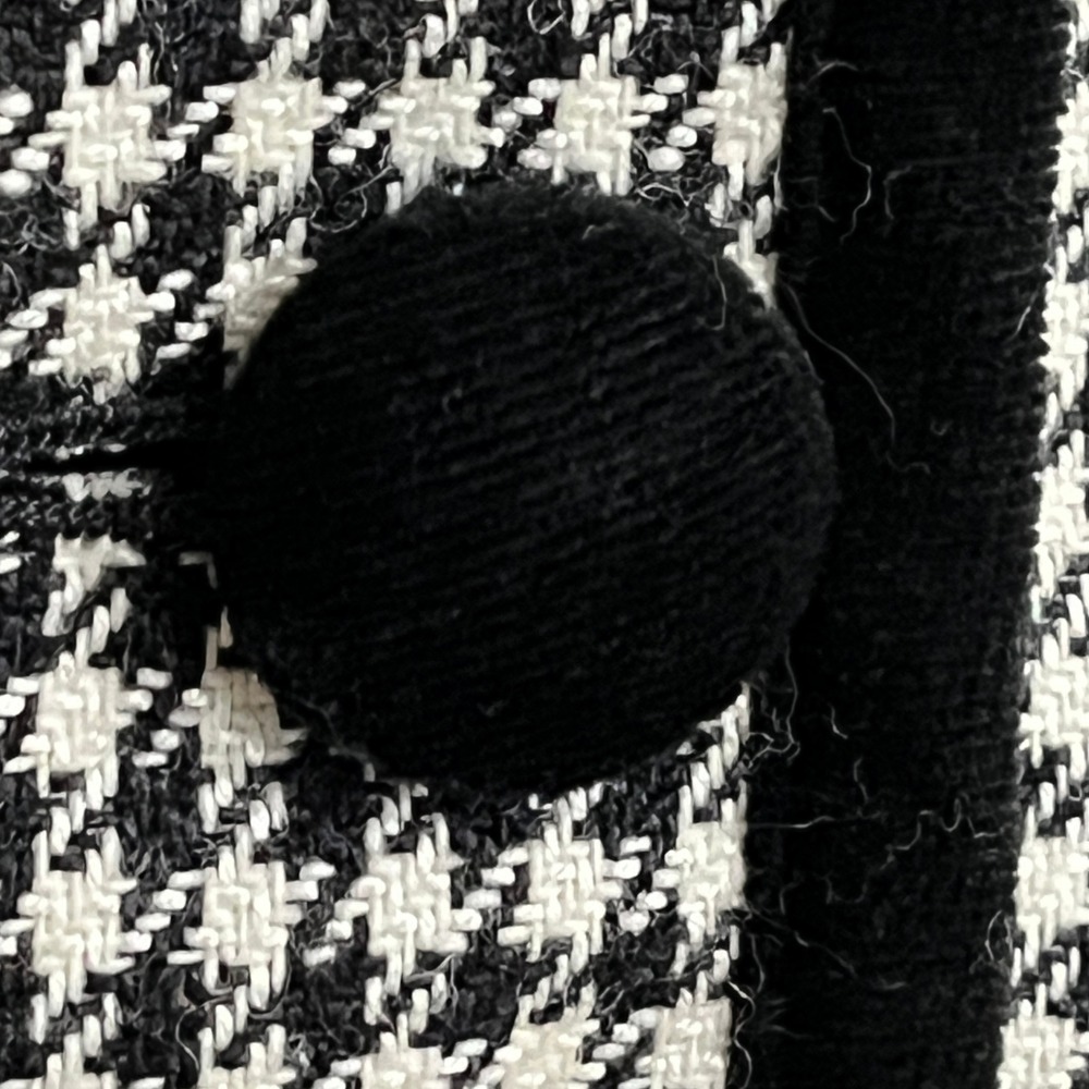 Leslie Fay Blazer‎ Womens 8P Black White Houndstooth 90s Vintage Office Tailored - Picture 7 of 16